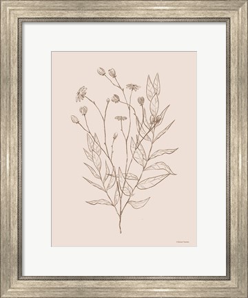 Framed Wildflower Drawing Print