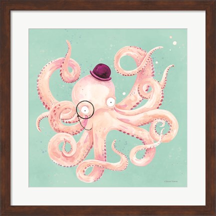 Framed Inquisitive Octopus Print