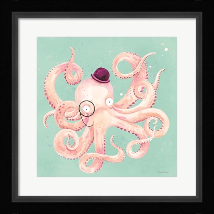 Framed Inquisitive Octopus Print