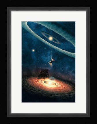 Framed My Dream House in Another Galaxy Print