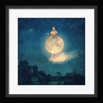Framed Shhh Lady Night is Coming Print