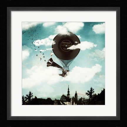 Framed Travelling Ballerina Print