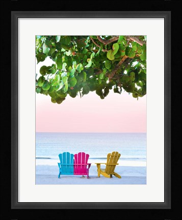 Framed Three Chairs Print