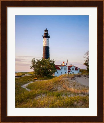 Framed Historic Big Sable Point Light Print