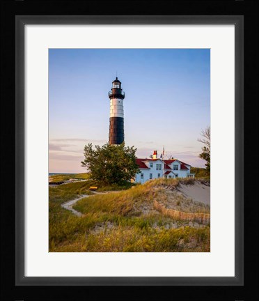 Framed Historic Big Sable Point Light Print