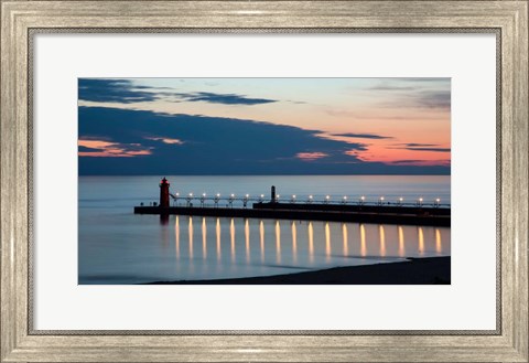 Framed South Haven Michigan Lighthouse Print