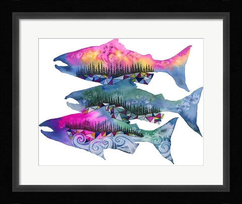 Framed Salmon Season Print