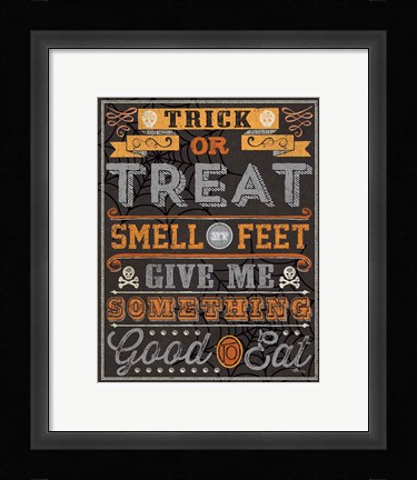 Framed Halloween Talk I Orange Print