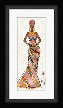 Framed African Flair X No Vase Print
