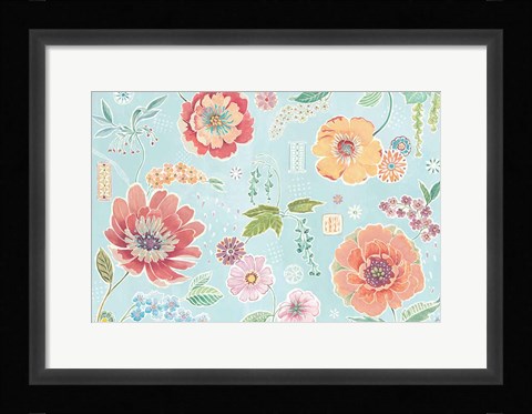 Framed Happy Meadow I Print