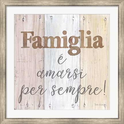 Framed Farmhouse V Italian Print