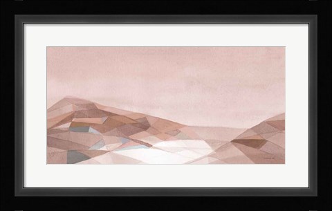 Framed Warm Geometric Mountain Print