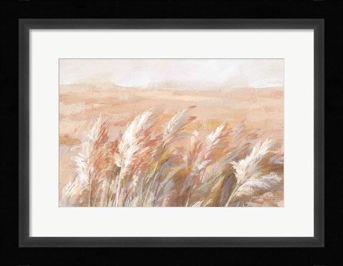 Framed Terracotta Prairie Grasses Print