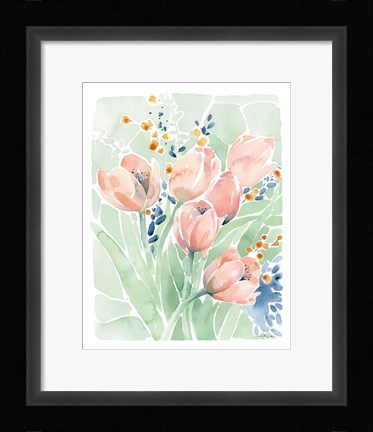 Framed Tulip Spray Print