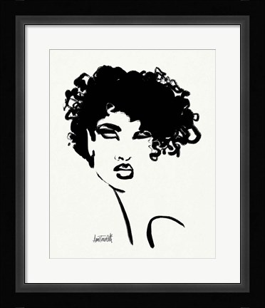 Framed Brush Portrait XI Print