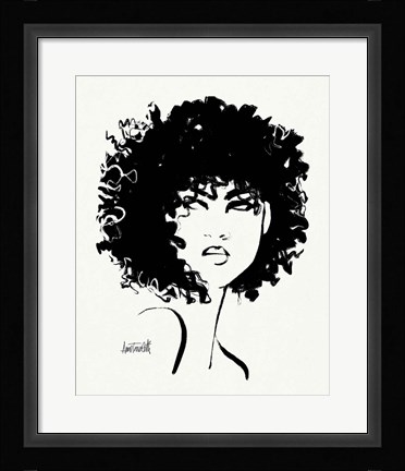 Framed Brush Portrait X Print