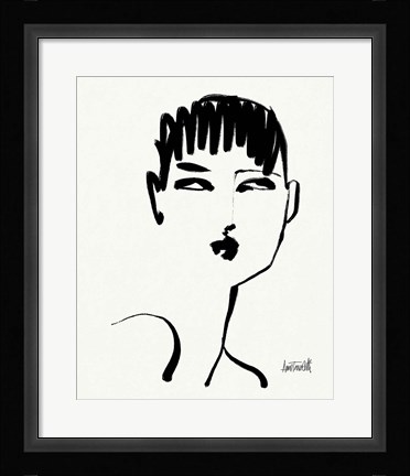 Framed Brush Portrait VII Print