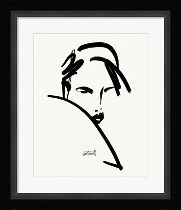 Framed Brush Portrait V Print