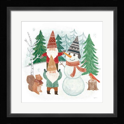 Framed Woodland Gnomes IV Print