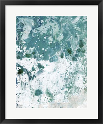 Framed Ocean Tide Abstract I Print