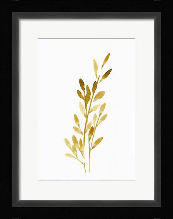 Framed Pretty Golden Leaves Print