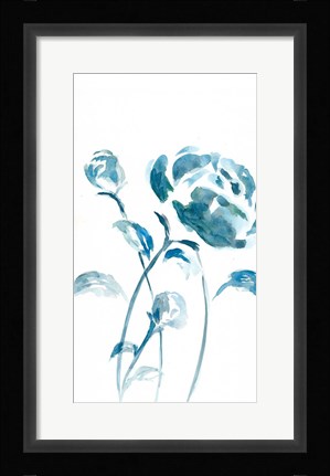 Framed Blue Peonies II Print