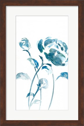 Framed Blue Peonies II Print