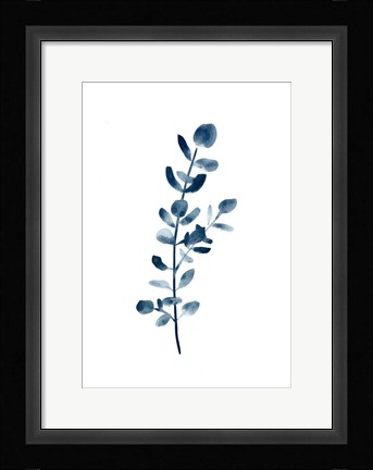 Framed Farmhouse Eucalyptus blue Print