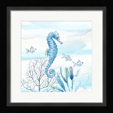 Framed Great Blue Sea II Print