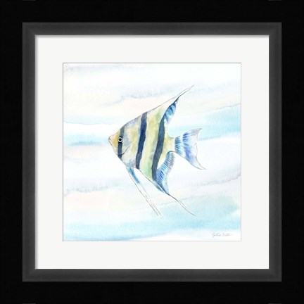 Framed Great Blue Sea IX Print
