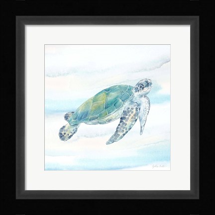 Framed Great Blue Sea XII Print