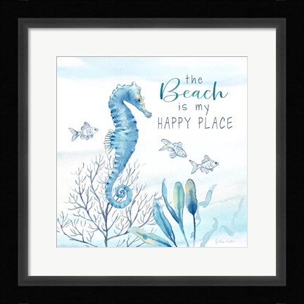 Framed Great Blue Sea XIX Print