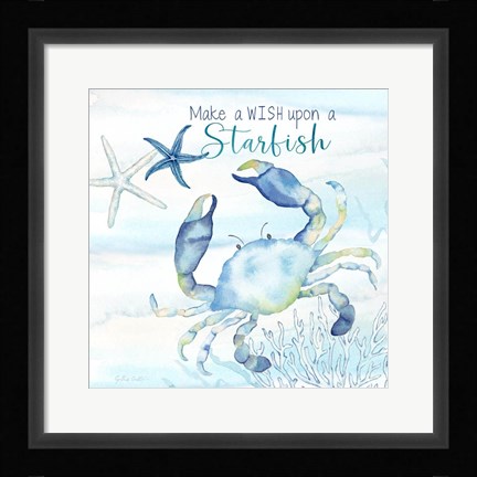 Framed Great Blue Sea XXII Print