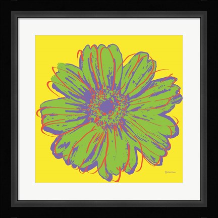 Framed Flower Pop Art V Print