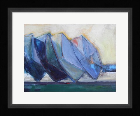Framed Boats Waiting Print