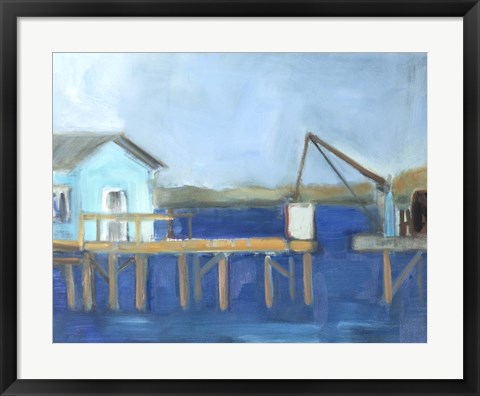 Framed Fishing Dock Print