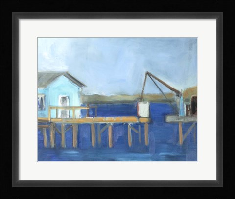 Framed Fishing Dock Print