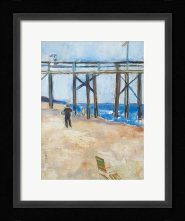 Framed Under the Pier Print
