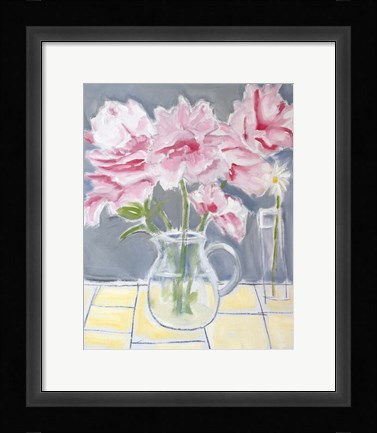 Framed Peonies &amp; a Daisy Print