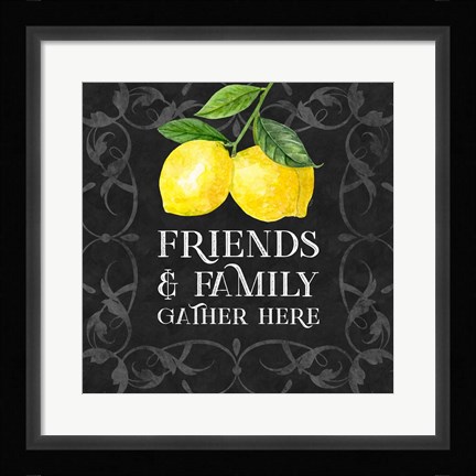 Framed Live with Zest sentiment II-Friends &amp; Family Print