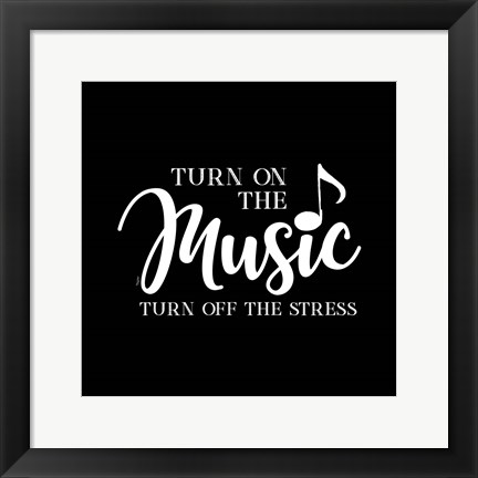 Framed Moved by Music black VII-Stress Off Print