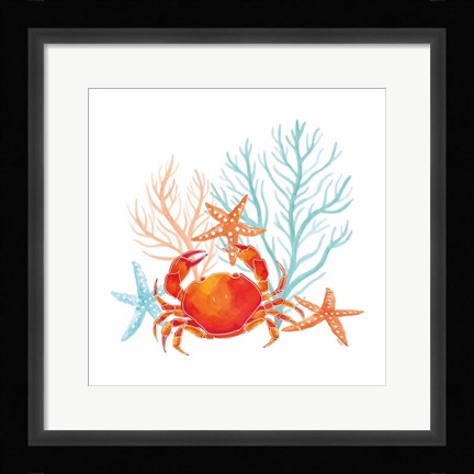 Framed Coral Aqua VIII Print