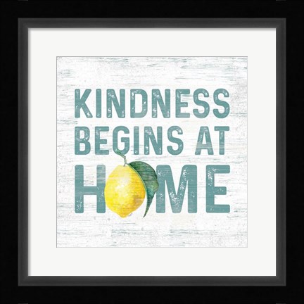 Framed Happy Thoughts VIII on White Print