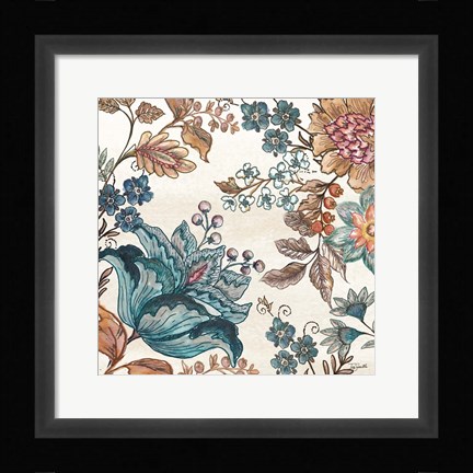 Framed Garden Vines II on White Print