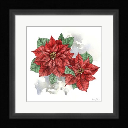 Framed Winter Poinsetta II Print