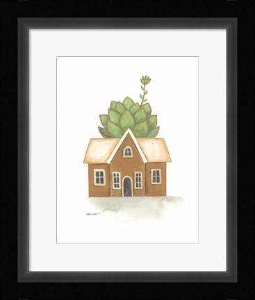 Framed Garden House Cactus Print