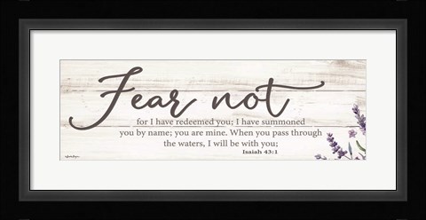 Framed Fear Not Print