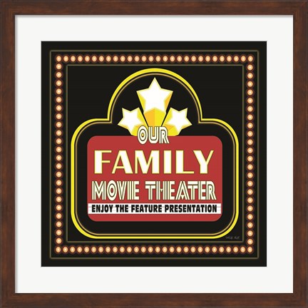 Framed Family Movie Theater Print