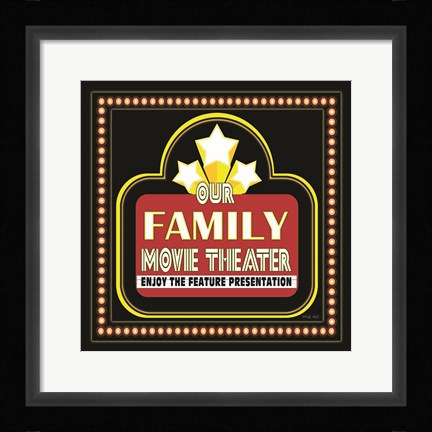 Framed Family Movie Theater Print