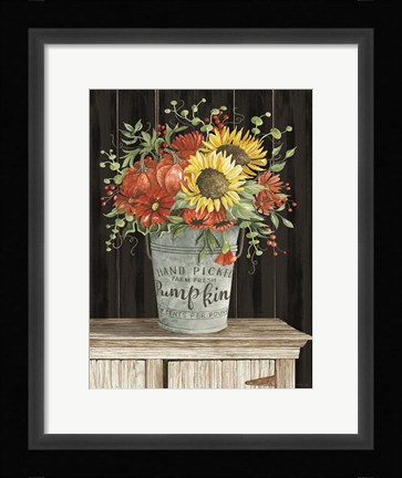 Framed Colors of Fall Floral Print